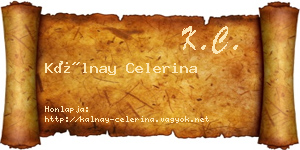Kálnay Celerina névjegykártya